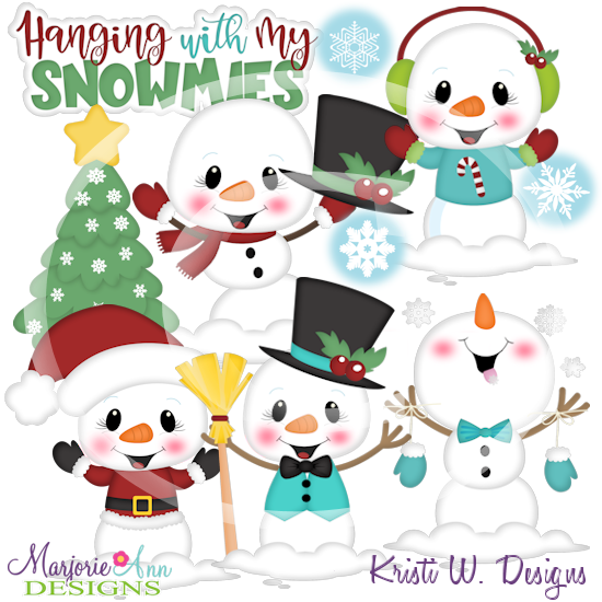 My Snowmies SVG Cutting Files Includes Clipart - Click Image to Close